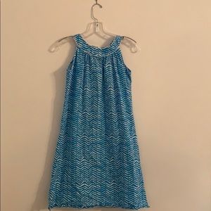 blue and white gorgeous dress